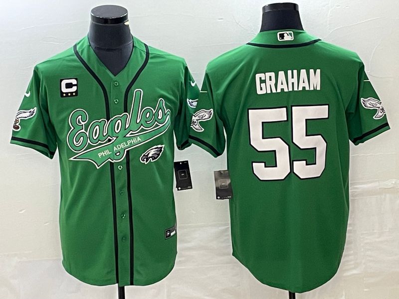 Men Philadelphia Eagles #55 Graham Green Co Branding Game NFL Jersey style 3->philadelphia eagles->NFL Jersey